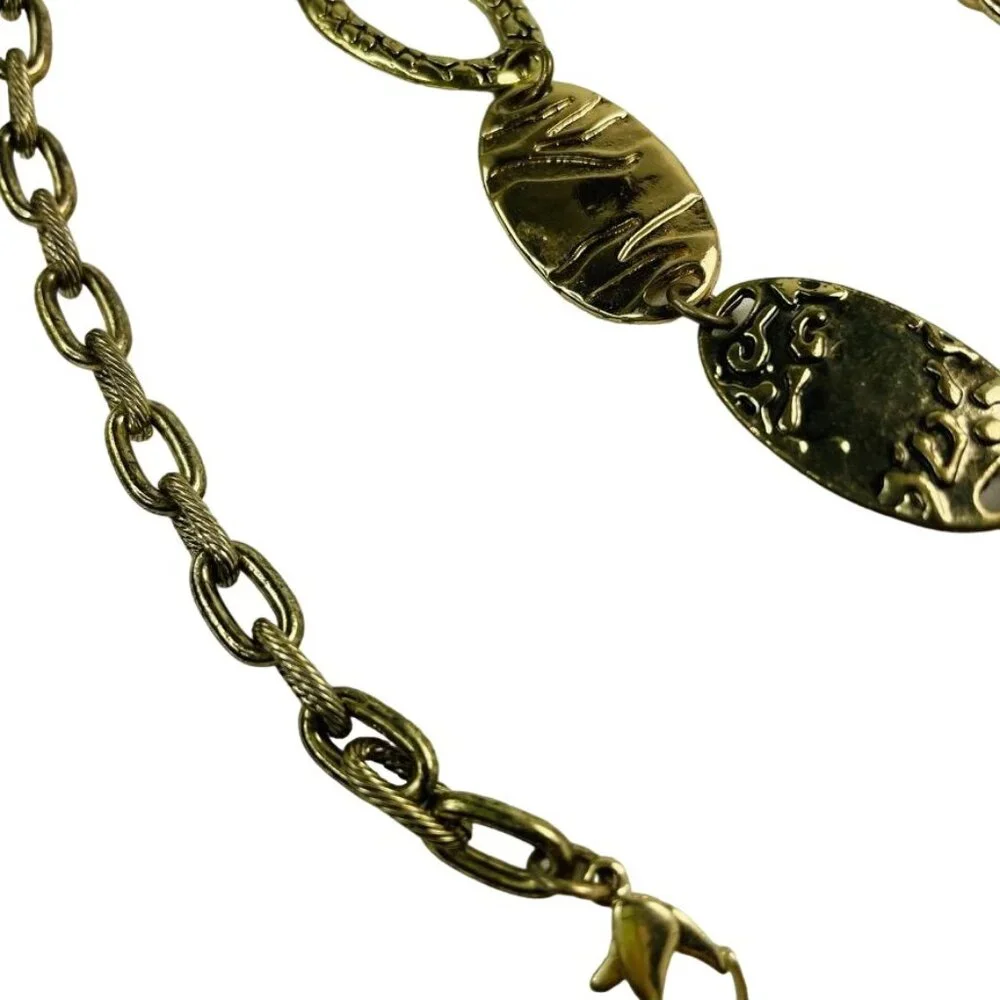 Belly Body Chain Link Belt One Size Retro Gold Tone Vintage Boho Chic 70s u